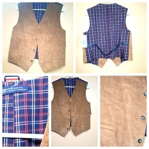 Tommy Hilfiger Tan and Blue Kids Vest